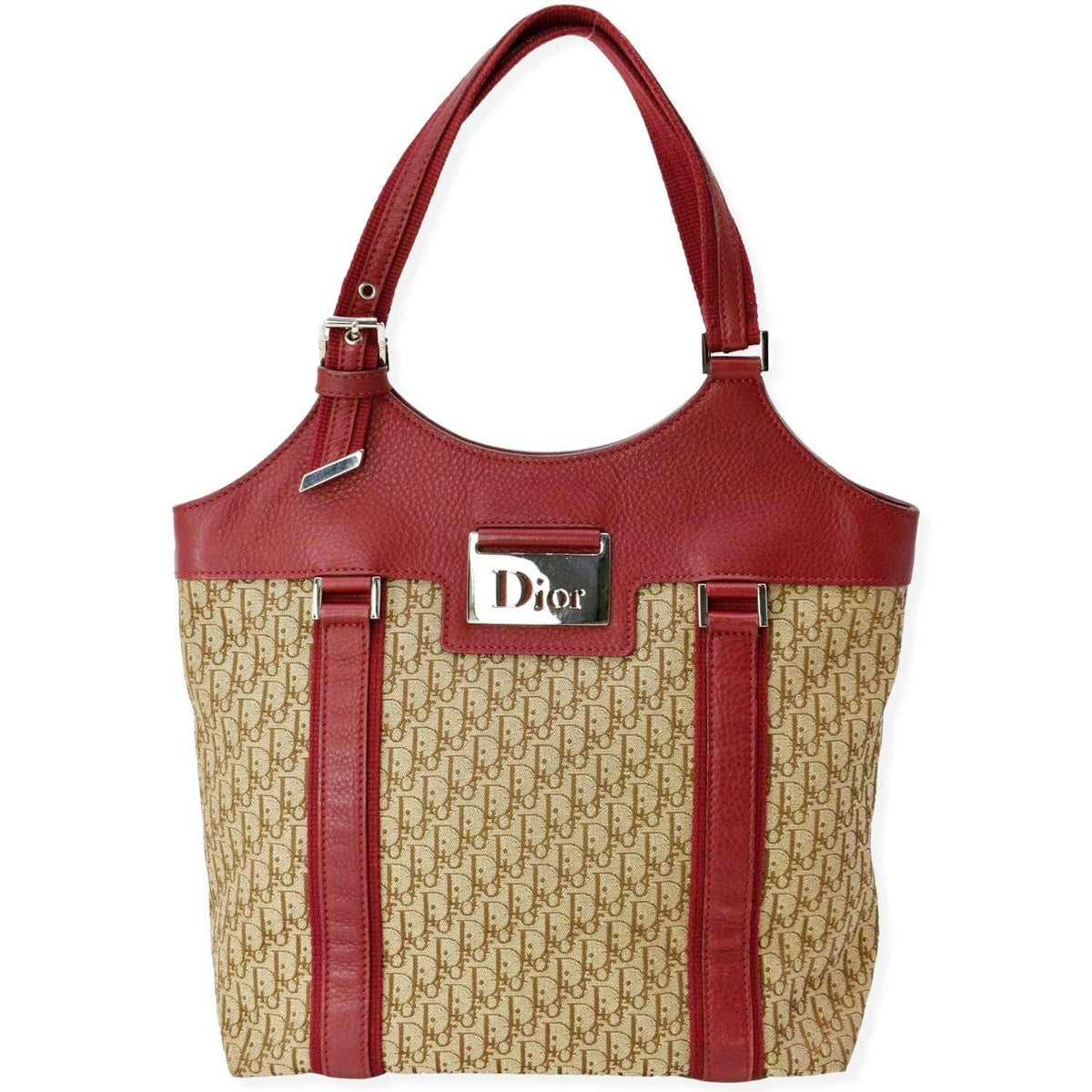 CHRISTIAN DIOR Street Chic Trotter Monogram Canvas Tote Bag Brown Rovelle Bags