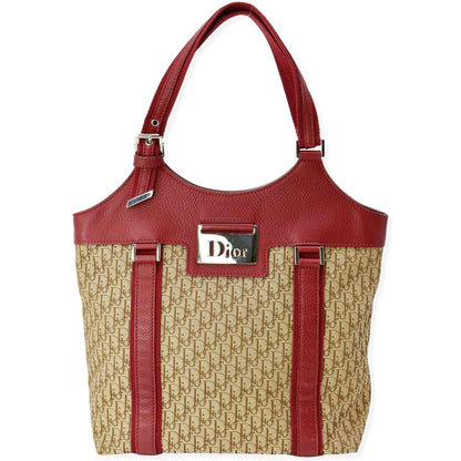 CHRISTIAN DIOR Street Chic Trotter Monogram Canvas Tote Bag Brown Rovelle Bags