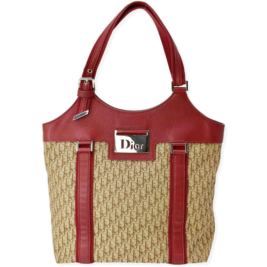 CHRISTIAN DIOR Street Chic Trotter Monogram Canvas Tote Bag Brown Rovelle Bags