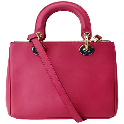 CHRISTIAN DIOR Diorissimo Leather Medium Tote Bag Pink Rovelle Bags