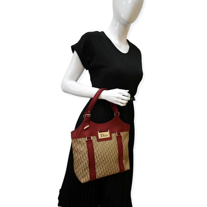 CHRISTIAN DIOR Street Chic Trotter Monogram Canvas Tote Bag Brown Rovelle Bags