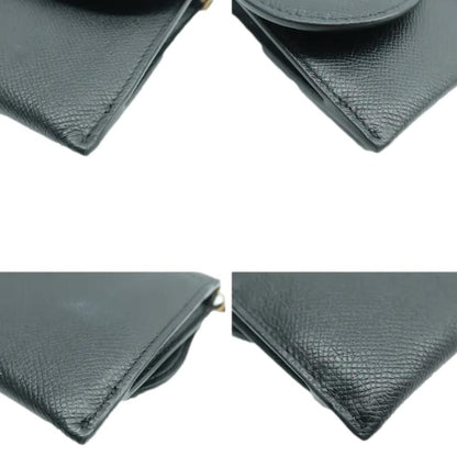 CHRISTIAN DIOR Long Saddle Leather Crossbody Chain Wallet Black Rovelle Bags