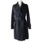 BURBERRY trench coat Outer: 100% cotton, Lining: cotton, Sleeve lining: cupra, Part: cowhide, Liner: 100% wool black Women 36