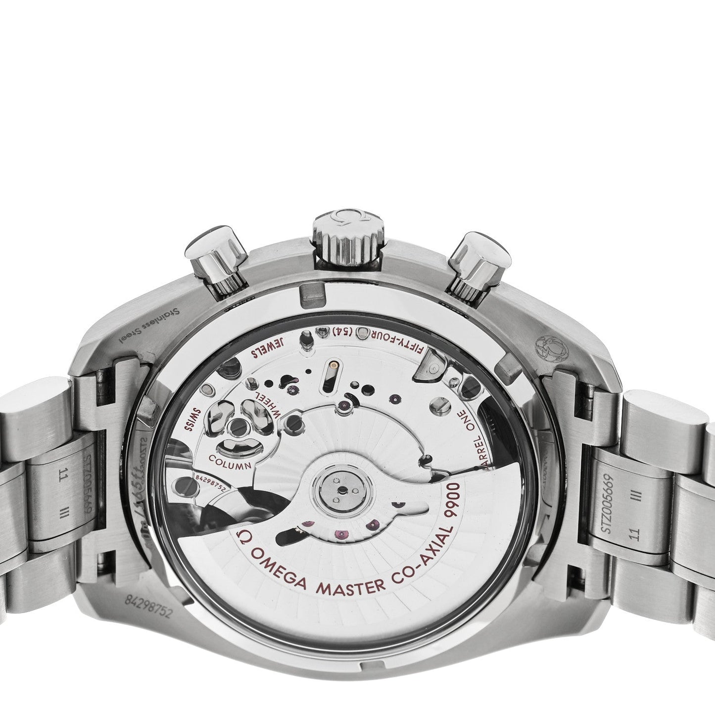 Stainless Steel 44mm Speedmaster Racing Co-Axial Master Chronometer Chronograph Automatic Watch White 329.30.44.51.04.001