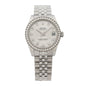 Stainless Steel 18K White Gold Diamond Bezel 31mm Oyster Perpetual Datejust Watch Silver 278384RBR