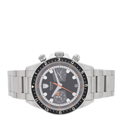 Stainless Steel 42mm Heritage Chrono Automatic Watch Black 70330N