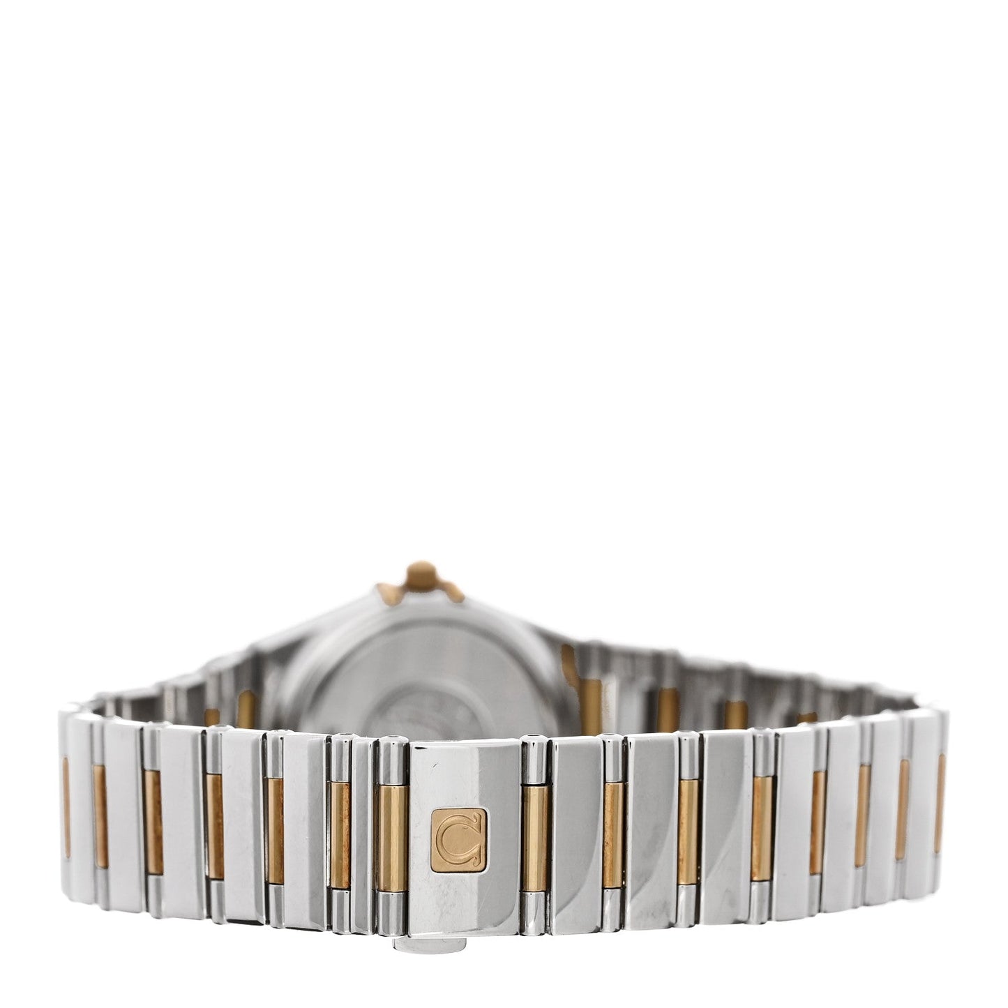 Stainless Steel 18K Yellow Gold Diamond Bezel Mother of Pearl 25.5mm Constellation My Choice Quartz Watch 1376.71.00