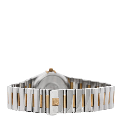Stainless Steel 18K Yellow Gold Diamond Bezel Mother of Pearl 25.5mm Constellation My Choice Quartz Watch 1376.71.00
