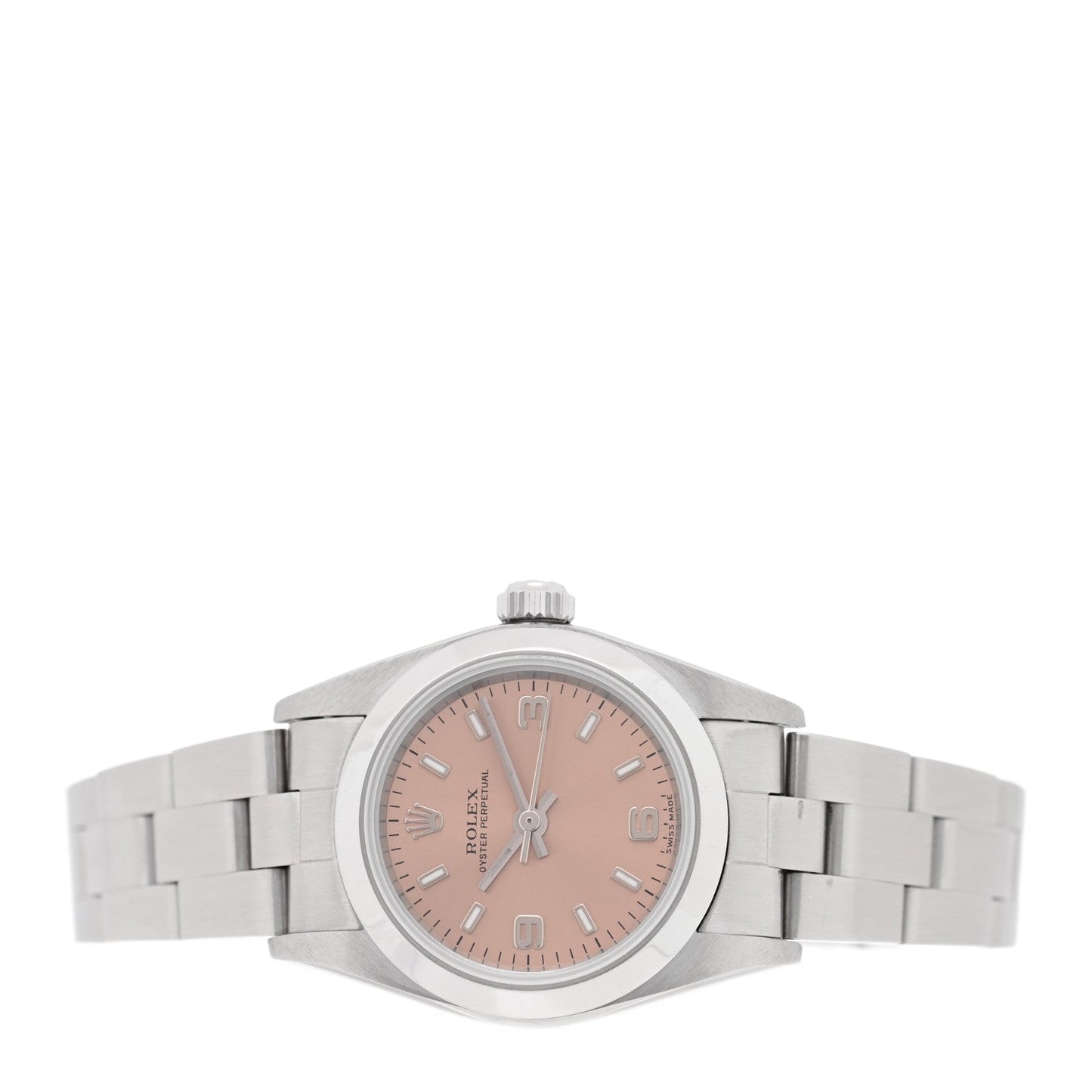 Stainless Steel 24mm Oyster Perpetual Datejust Watch Pink 76080