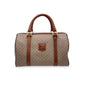 Luxury CELINE Beige Macadam Canvas Duffel Duffle Boston Bag