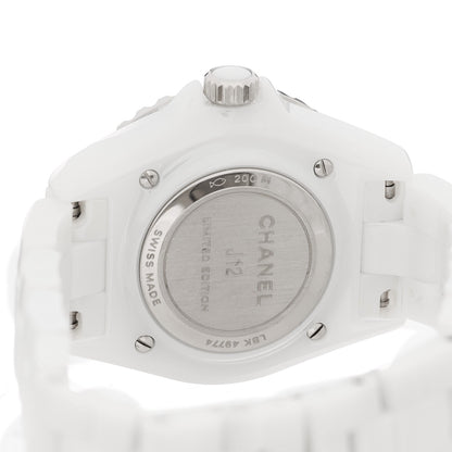 Stainless Steel Ceramic 33mm J12 Wanted de Chanel Limited Edition Automatic Watch White