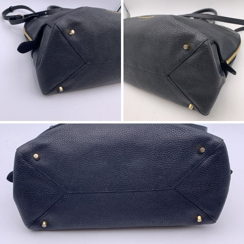 Burberry Greenwood Leather Black Tote Bag