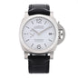 Stainless Steel Alligator 40mm Luminor Quaranta Automatic Watch White PAM01371