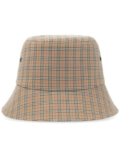 Luxury Burberry Mini Check Bucket Hat Archive Beige