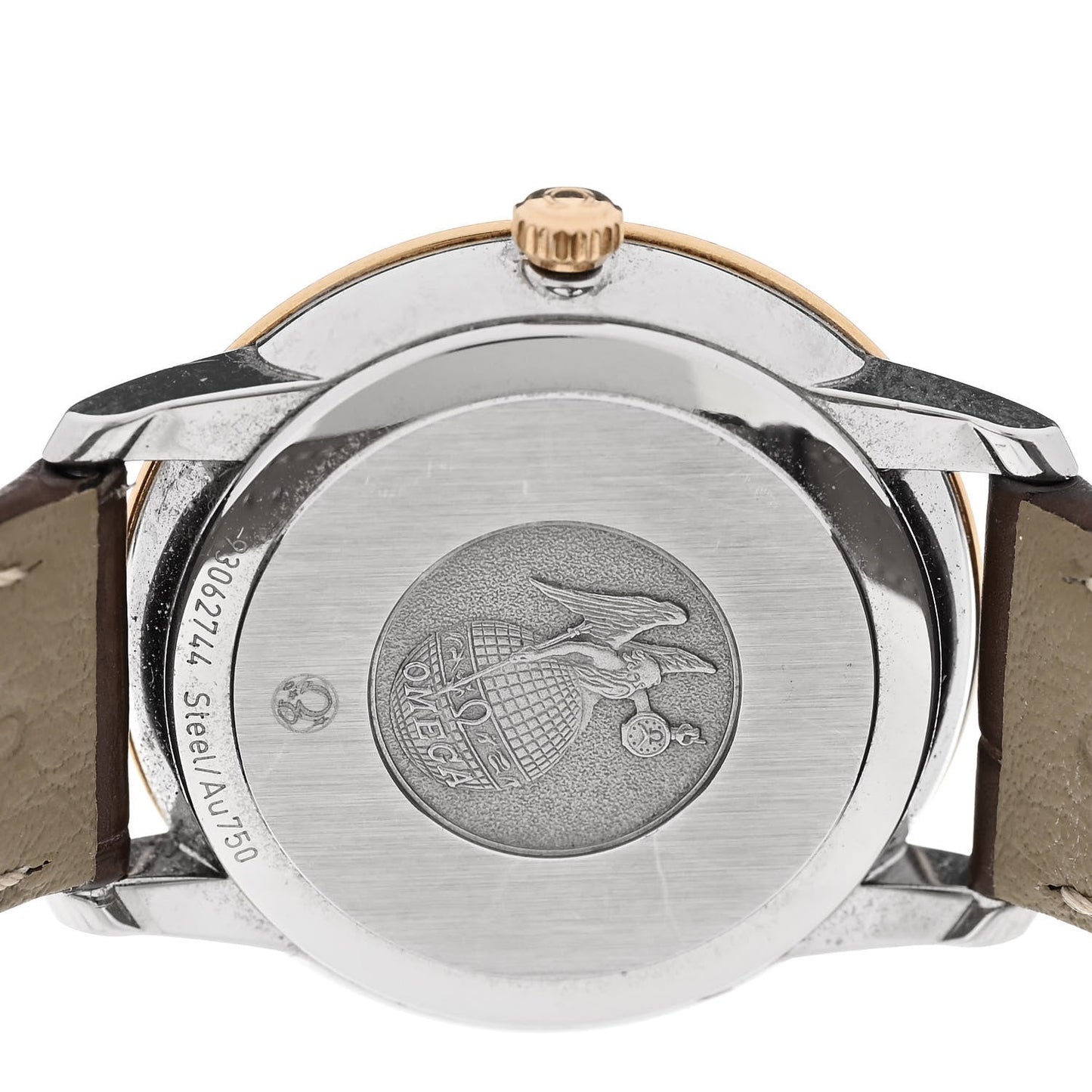 Stainless Steel 18K Red Gold Alligator Diamond 27mm De Ville Prestige Quartz Watch Silver 424.23.27.60.52.001