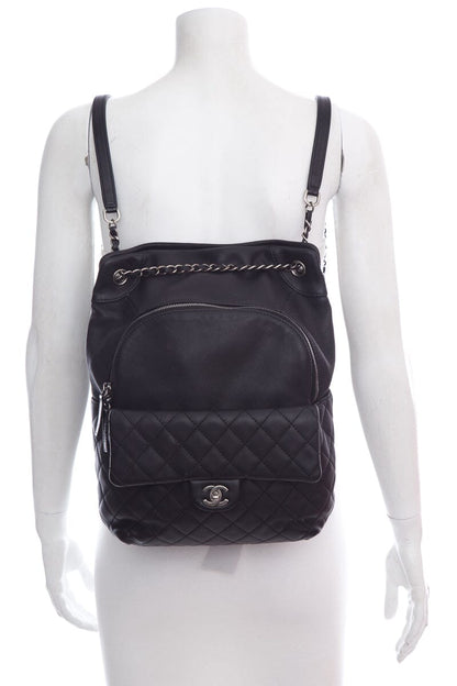 Chanel Black Lambskin CC Backpack Rovelle Bags