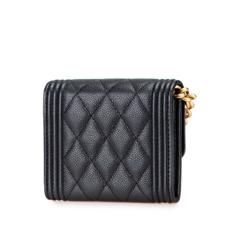 Chanel Boy Chanel Matelassé Caviar Skin Shoulder Wallet Rovelle Bags