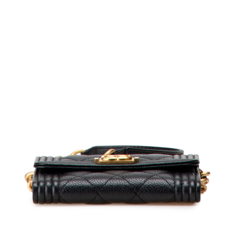 Chanel Boy Chanel Matelassé Caviar Skin Shoulder Wallet Rovelle Bags