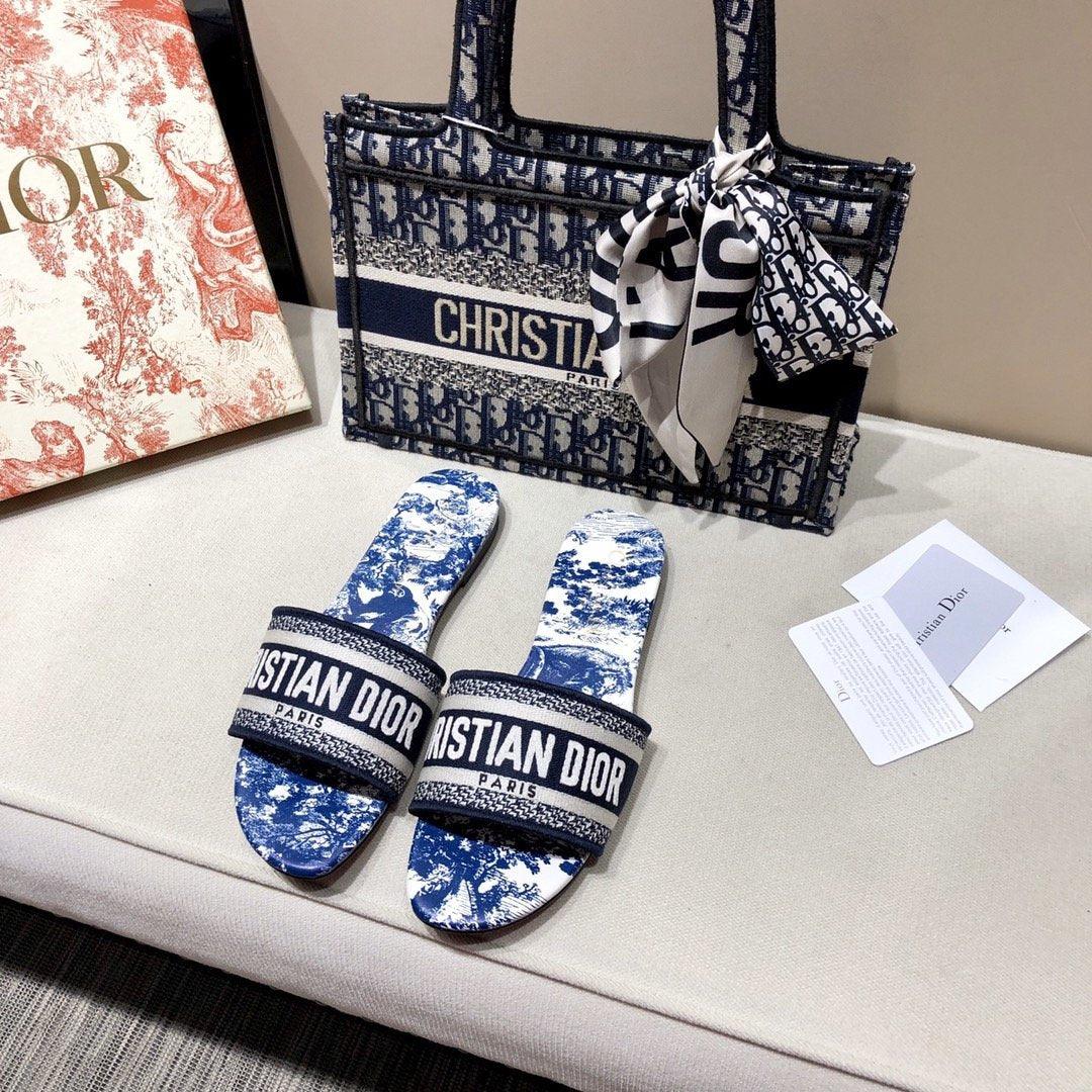 Dior Dway Slides Blue