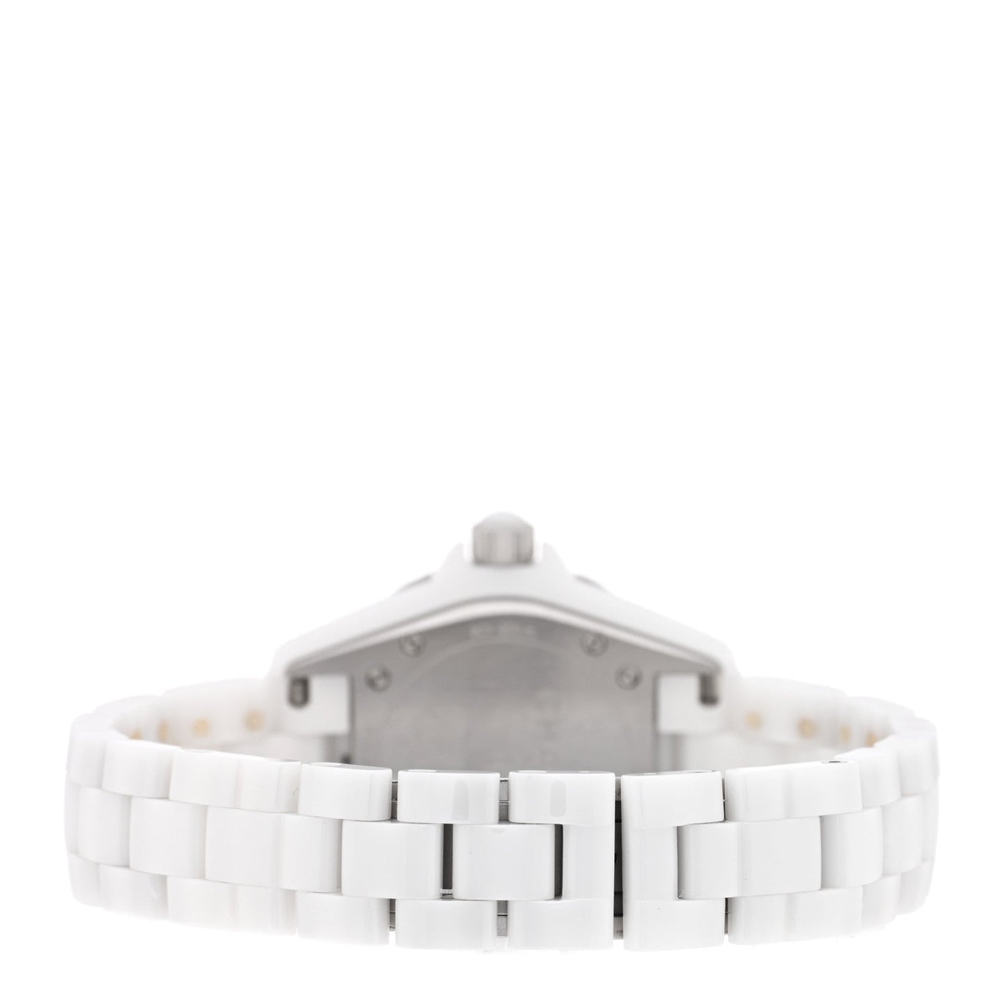 Stainless Steel Ceramic Diamond Pave Bezel 33mm J12 Quartz Watch White