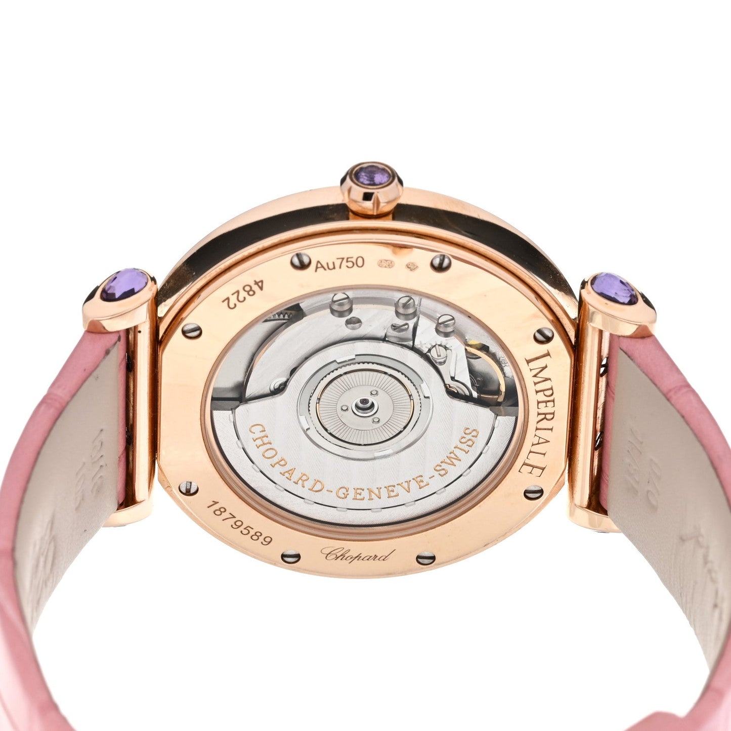 18K Rose Gold Alligator Mother of Pearl 36mm Imperiale Automatic Watch Pink