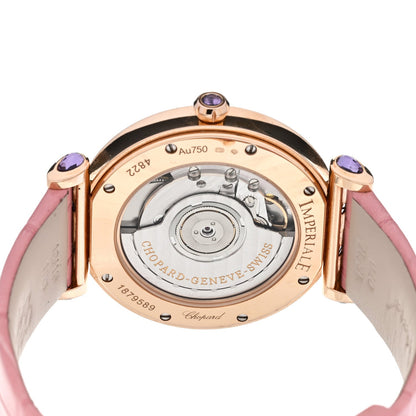 18K Rose Gold Alligator Mother of Pearl 36mm Imperiale Automatic Watch Pink