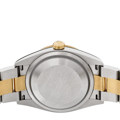 Stainless Steel 18K Yellow Gold 36mm Oyster Perpetual Explorer Watch Black 124273