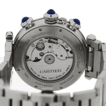 Stainless Steel 41mm Pasha C Chronograph Automatic Watch Blue