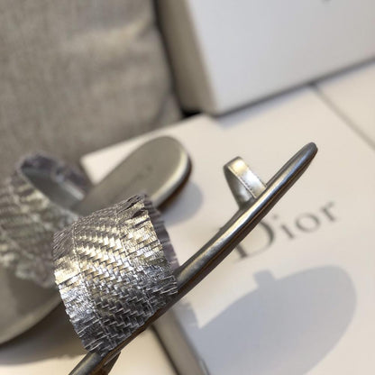Dior Women silver-Coloured open toe slides