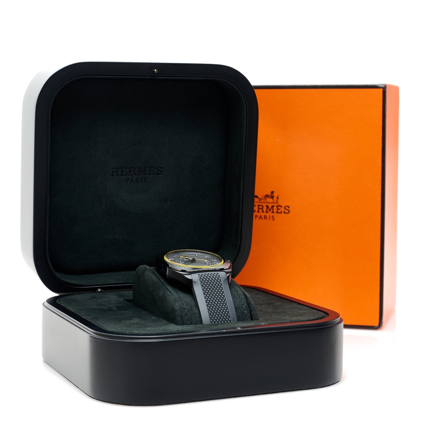 Graphene Nickel Rubber 39mm H08 Automatic Watch Noir