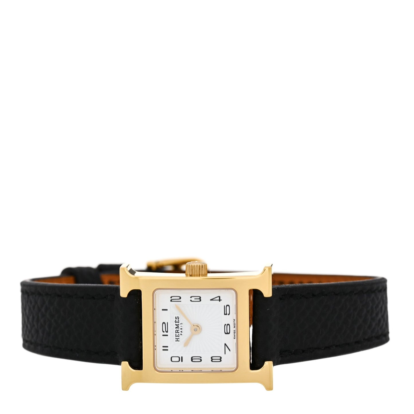 Stainless Steel Epsom 17.2mm Heure H Hour Quartz Watch Noir