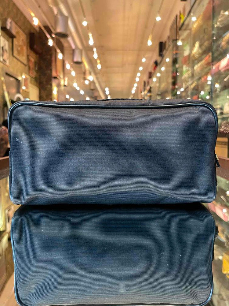 Fendi Canvas Logo Travel Zip Pouch Rovelle Bags