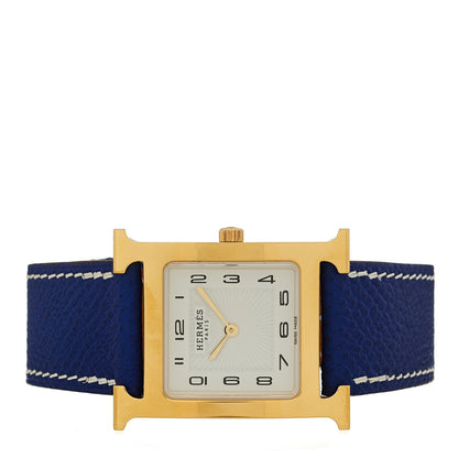 Stainless Steel Epsom 26mm Heure H Hour Quartz Watch Bleu Electrique