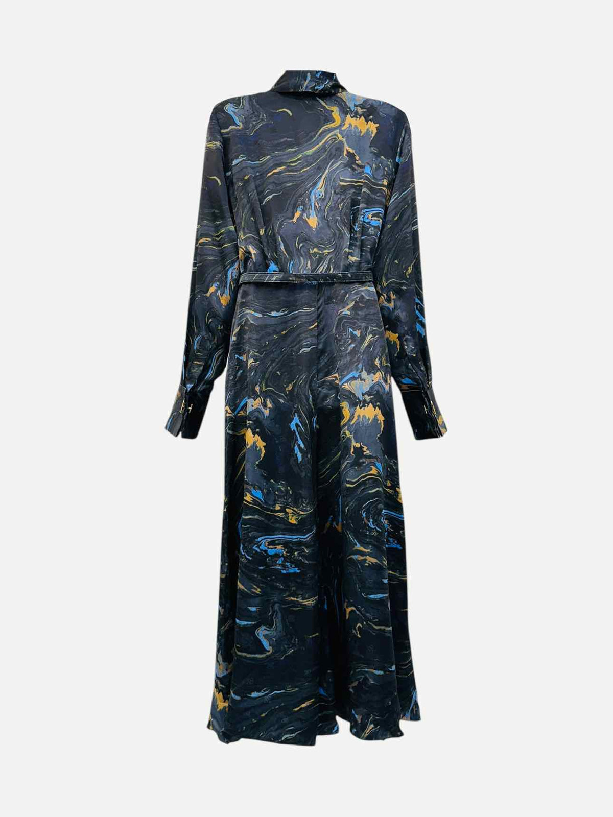 FENDI Marbled Black Multicolor Size Small Long Dress Rovelle Bags