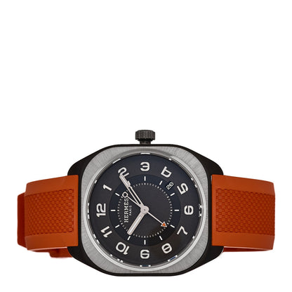 DLC Coated Titanium Rubber 39mm H08 Automatic Watch Orange