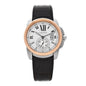 Stainless Steel 18K Pink Gold Alligator 42mm Calibre de Cartier Automatic Watch Brown