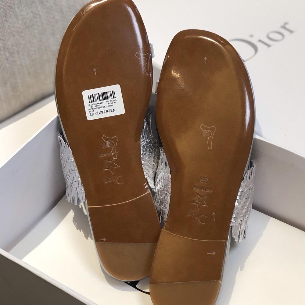 Dior Women silver-Coloured open toe slides