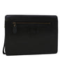 Luxury BurberrySs Clutch Bag Leather Black Auth ep1119