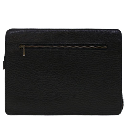 Burberry BURBERRYSs Auth Leather Black Clutch Bag Style 8