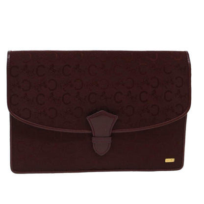 Luxury CELINE C Macadam Canvas Clutch Bag Red ep1263