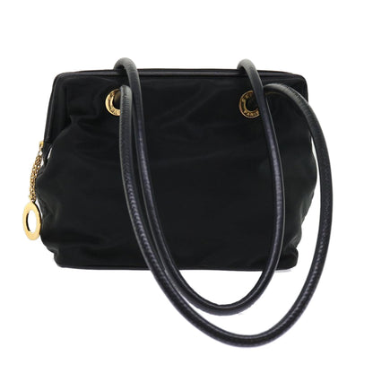 Luxury CELINE Shoulder Bag Nylon Leather Black ep1289