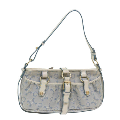 Luxury CELINE C Macadam Canvas Shoulder Bag Light Blue ep1409