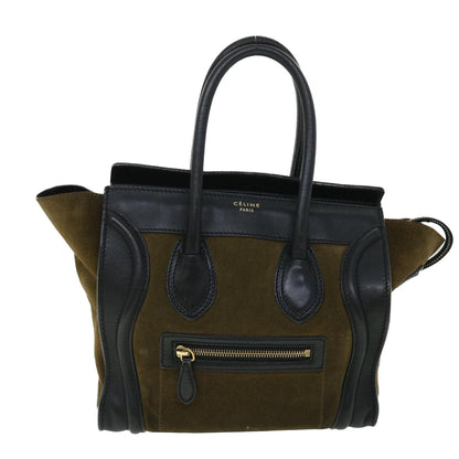 Luxury CELINE Luggage Mini Hand Bag Suede Leather Khaki ep1582