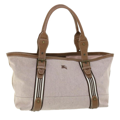 Burberry Label Auth Canvas Brown Shoulder Bag Style 2