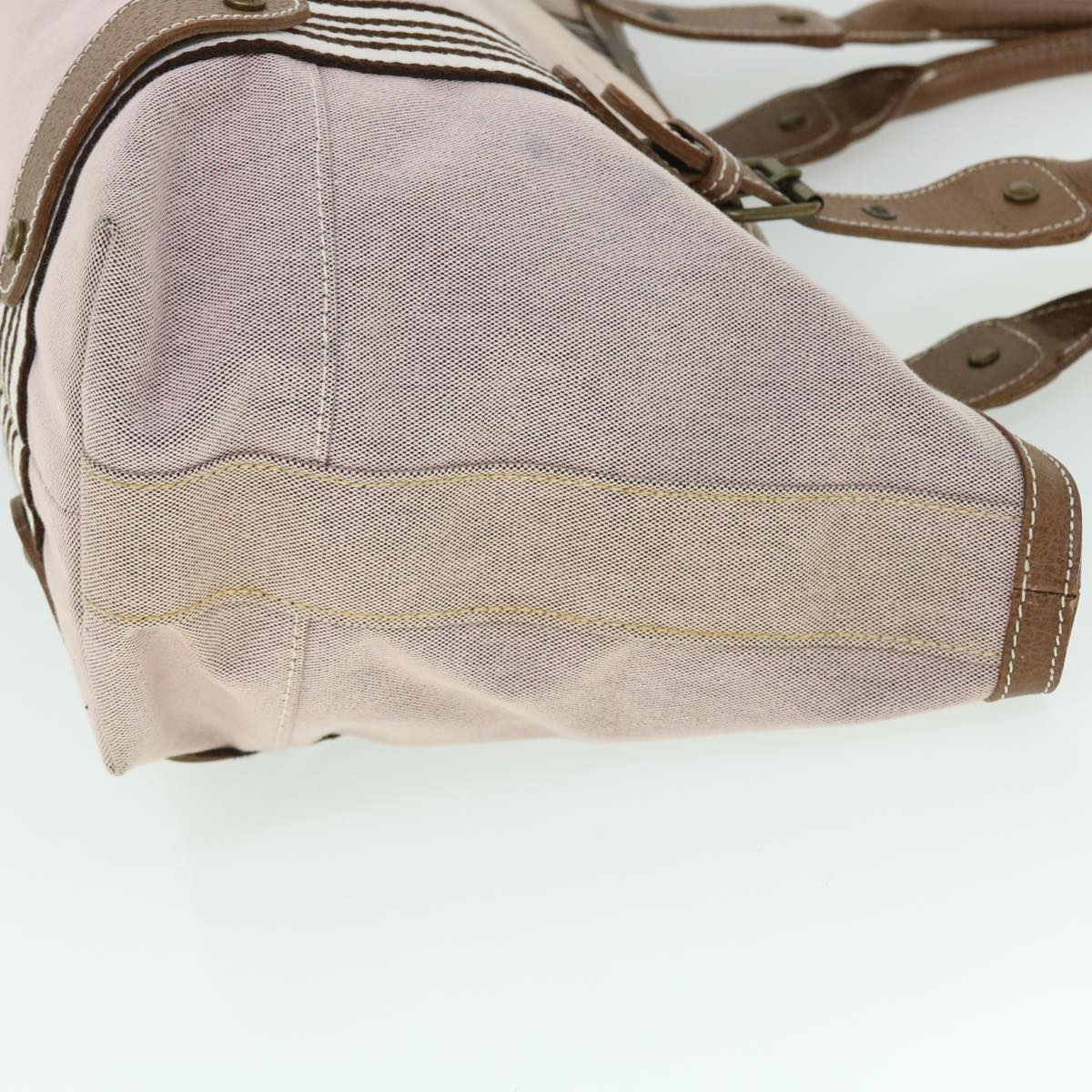 Burberry Label Auth Canvas Brown Shoulder Bag Style 2