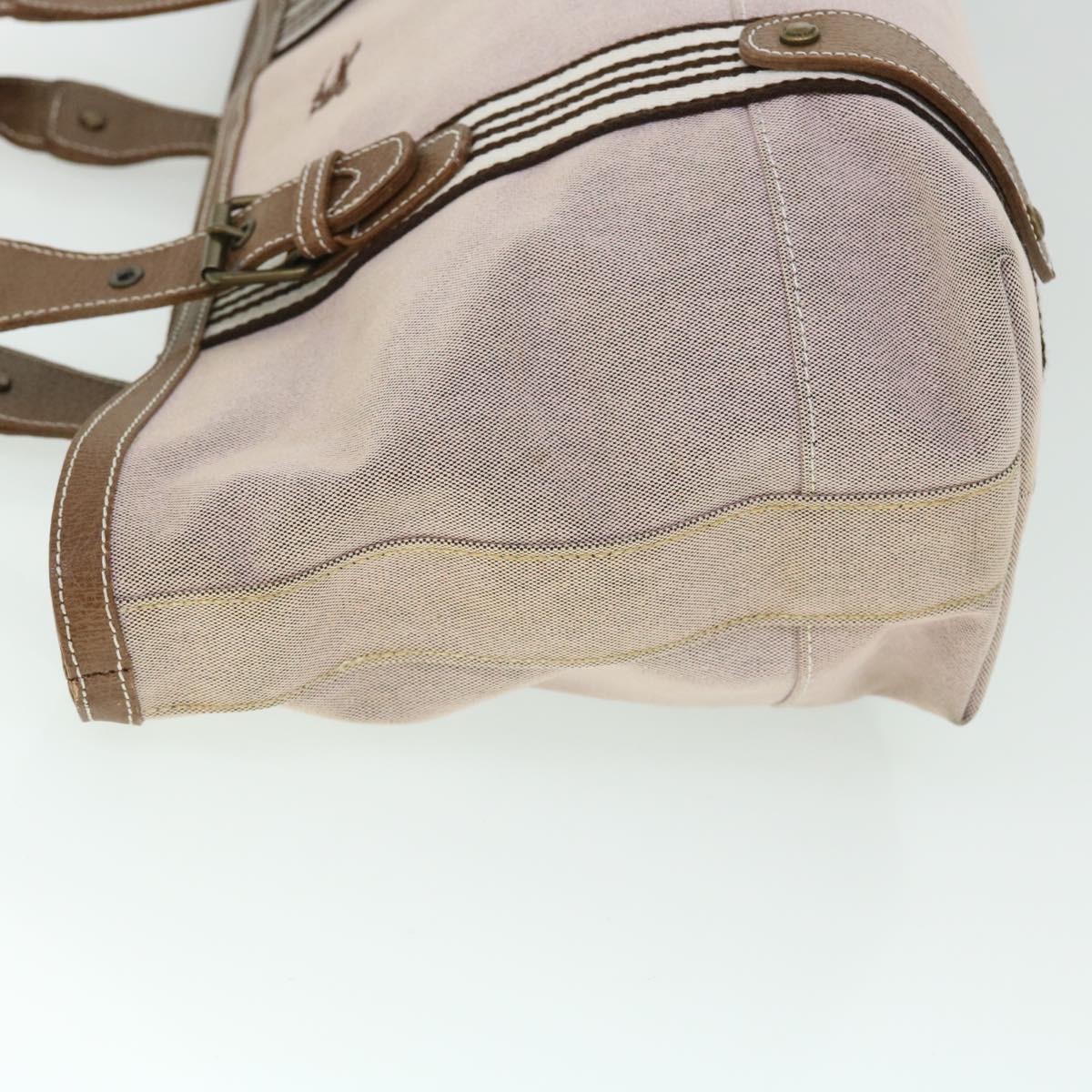 Burberry Label Auth Canvas Brown Shoulder Bag Style 2