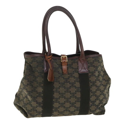 Luxury CELINE Macadam Canvas Shoulder Bag Brown ep1795