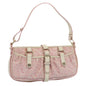 Luxury CELINE C Macadam Canvas Shoulder Bag Leather Pink ep1844