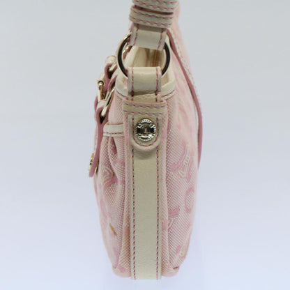 Luxury CELINE C Macadam Canvas Shoulder Bag Leather Pink ep1844