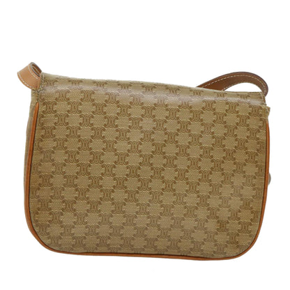 Luxury CELINE Macadam Canvas Shoulder Bag Beige ep1877